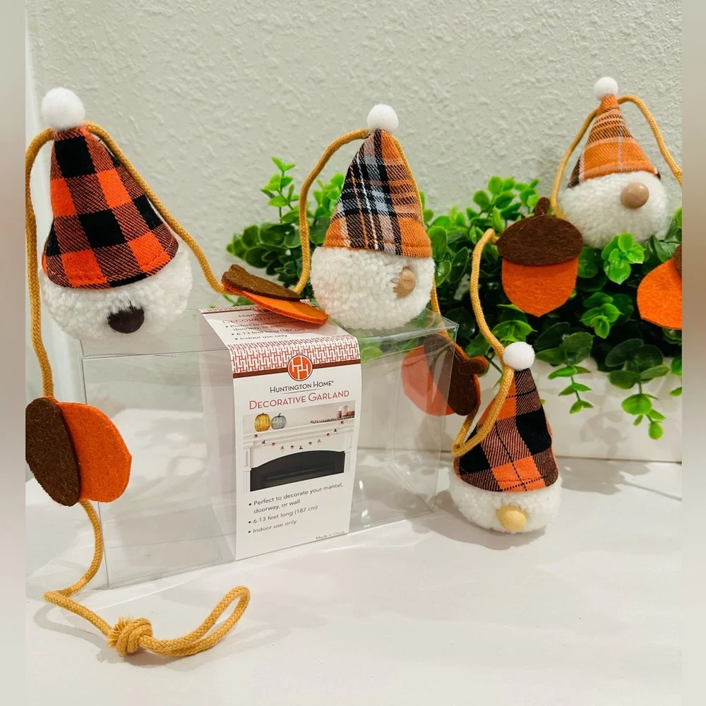 GNOMES AUTUMN 🍂 Decorative Garland 🍂 Huntington Home (004990)